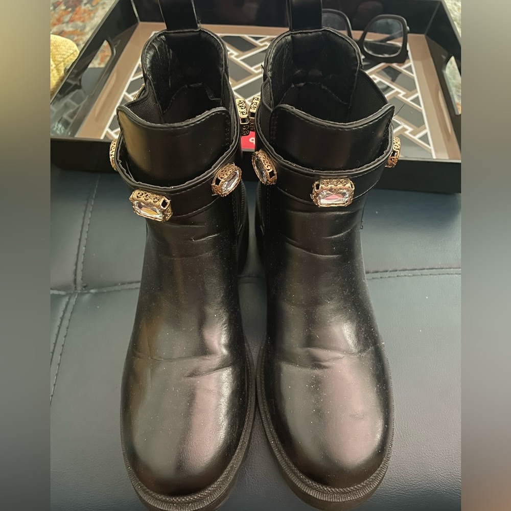 Jeweled ankle boots